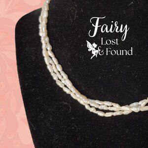 Vintage 16" Fresh Water Pearl Triple Strand Necklace